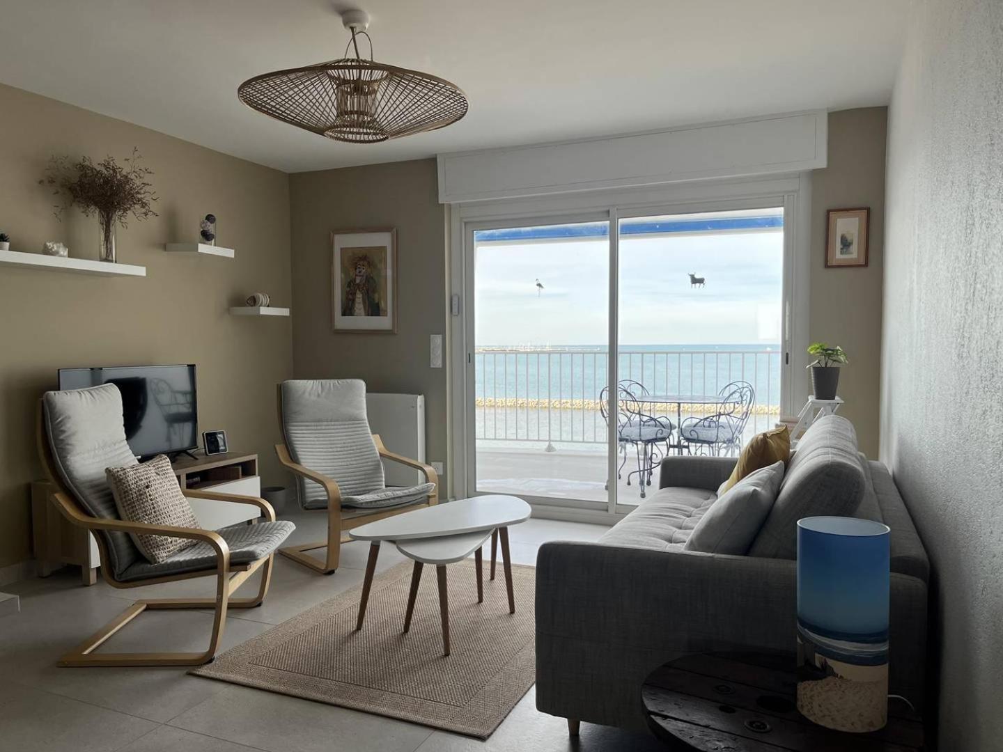 As21932 - Appartement P3 Magnifique Vue Mer En Dernier Etage Sur Le Front De Mer เลอ โกร-ดู-รัว ภายนอก รูปภาพ